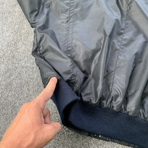 VTG 80s CBS Sports Daytona Upstream Racing Division Black Bomber Jacket Medium - Picture 3 of 15